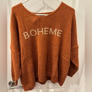 NWT Venti6 Italy Boheme Rust Sweater with gold BOHEME - S/M